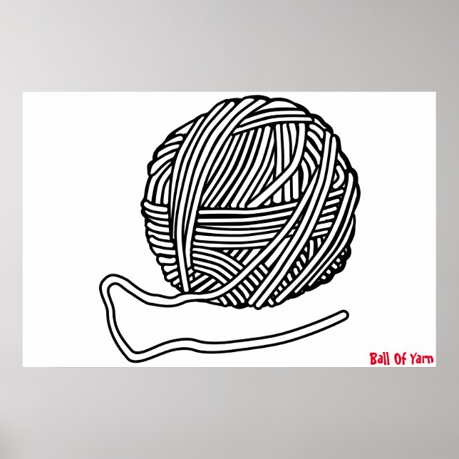 Póster de Bola de Hilo (Frente)