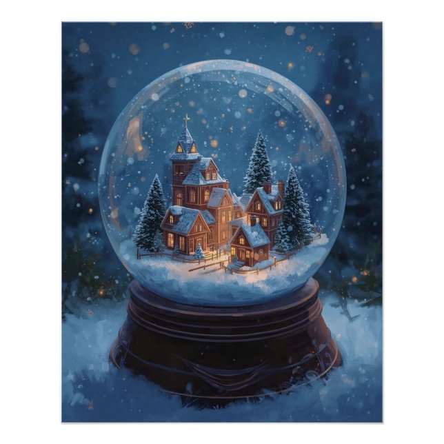 Póster de Bola de Nieve de Navidad (Anverso)