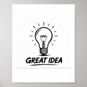 Póster de bombilla Gran Idea