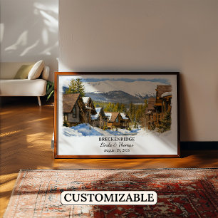 Póster de Breckenridge Colorado, Acuarela, Persona
