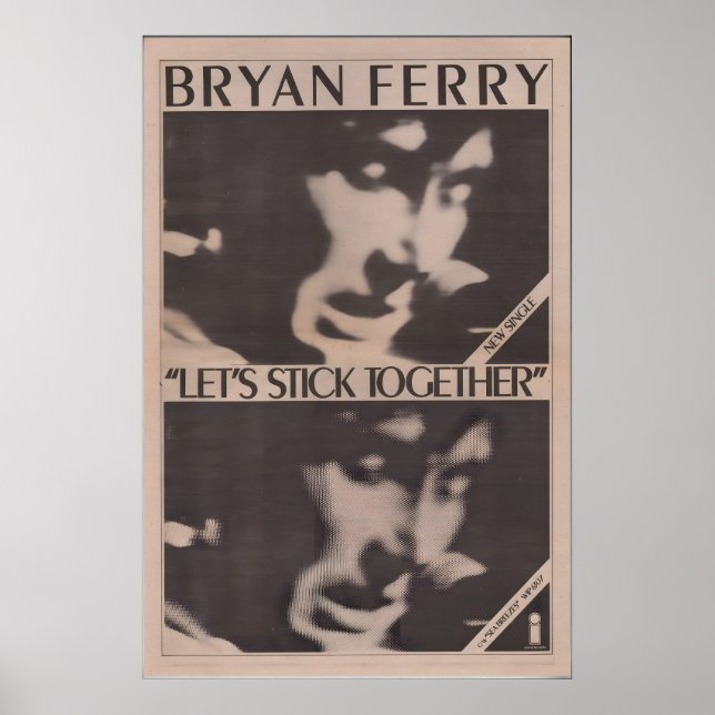Póster de BRIAN FERRY - 1976 org. NME - Lets Stick (Frente)