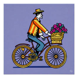 Poster de brillo de bicicleta