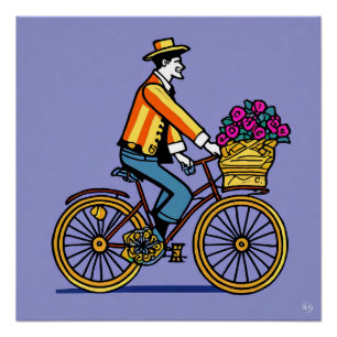 Poster de brillo de bicicleta