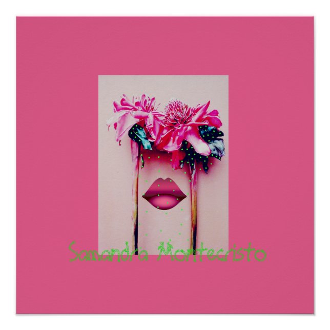 Poster de brillo de flor de maravilla mesmerizante (Anverso)