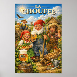 Póster de brindis de agricultores belgas en la cos