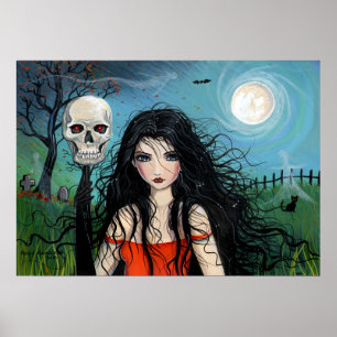 Póster de Bruja de Halloween por Molly Harrison