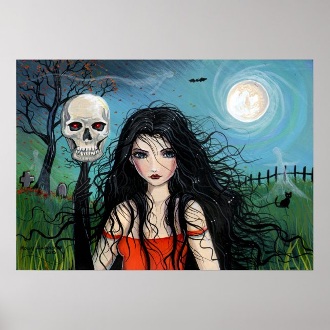 Póster de Bruja de Halloween por Molly Harrison (Frente)