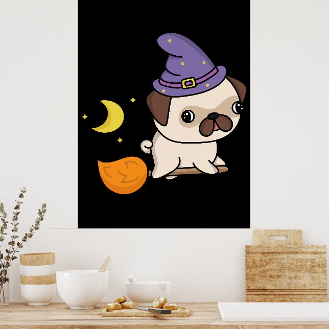 Póster de Bruja Puggy (Cocina)