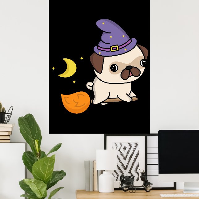 Póster de Bruja Puggy (Oficina en casa)