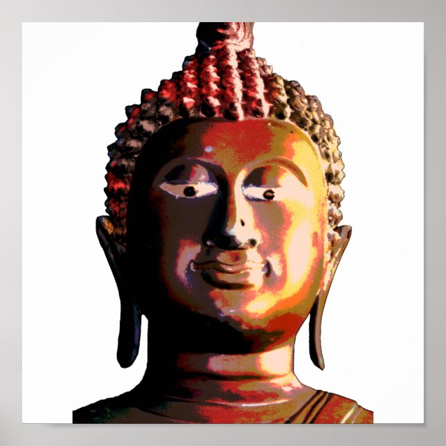 Póster de buda en blanco y negro (Frente)