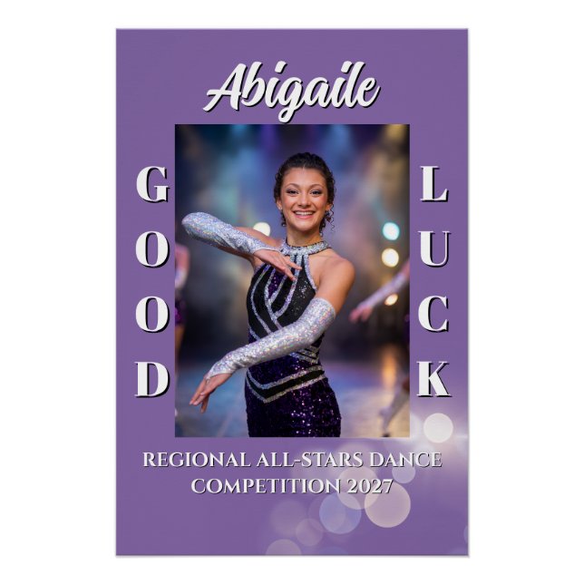 Póster de buena suerte para competencia de baile p (Anverso)