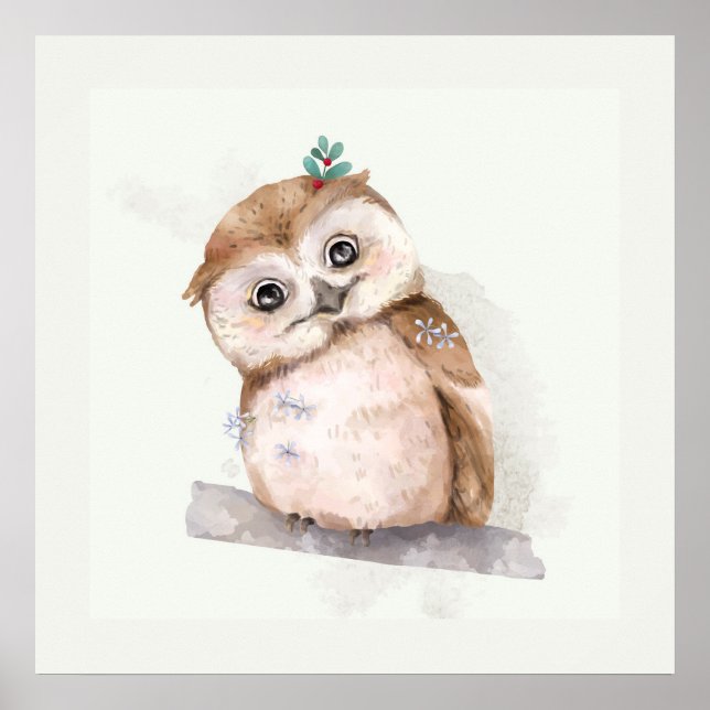 Póster de búho bebé (Frente)