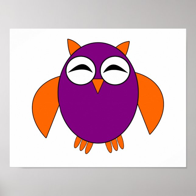 Póster de búho de Halloween lindo (Frente)