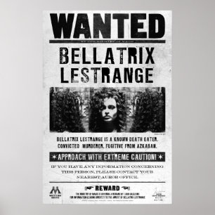 Póster de búsqueda de Bellatrix Lestrange
