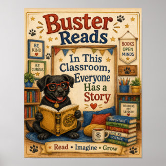 Póster de Buster Lee en el Aula