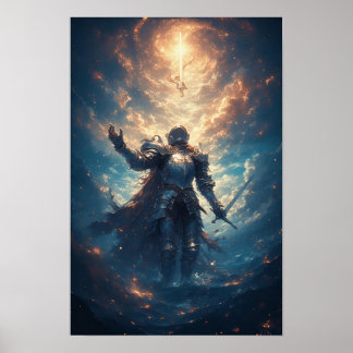 Póster de Caballero de Fantasía Épica