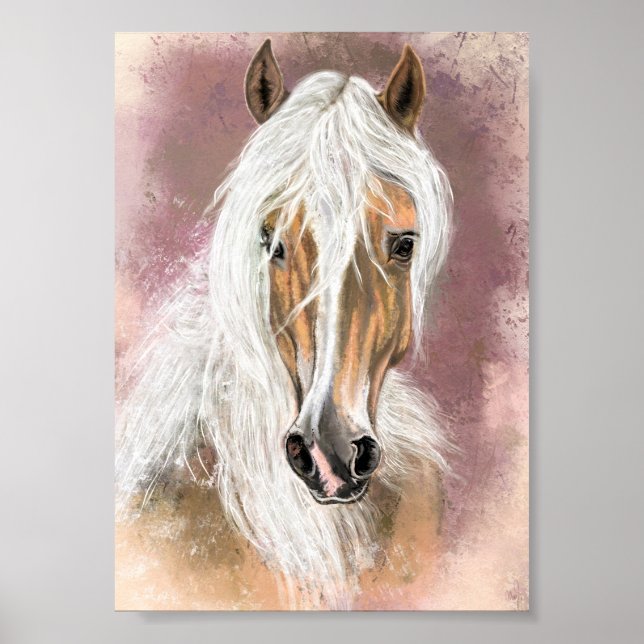 Póster de Caballo Palomino - Pintura (Frente)