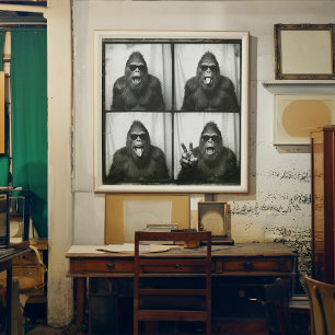 Póster de cabina de fotos de Bigfoot o Sasquatch A