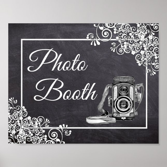 Póster de cabina de fotos de boda con estilo de pi (Frente)