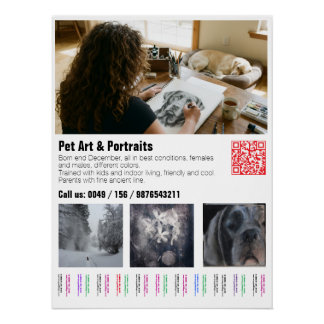 Póster de cachorro de Gran Danés diseñado