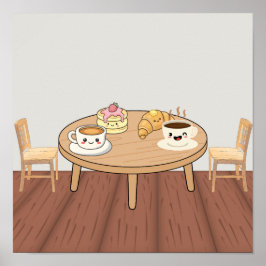 Póster de Café de Desayuno Acogedor | Café, Panque