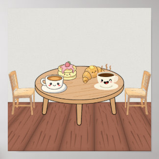 Póster de Café de Desayuno Acogedor | Café, Panque