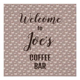 Póster de Café de Estación de Café Personalizada