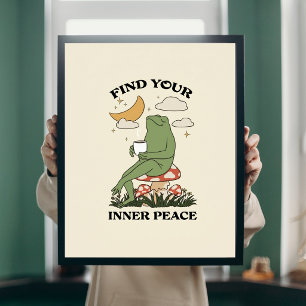 Póster de Café de Hongo Rana Encuentra Tu Paz Inte
