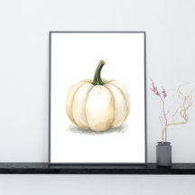 Póster de Calabaza Blanca | Estética Elegante de O