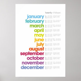 Póster de calendario 2013 - Blanco