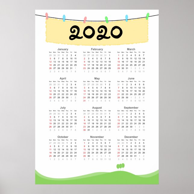 Póster de calendario 2020 (Frente)