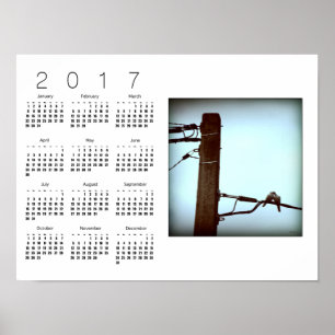 Póster de calendario blanco El Beso 2017