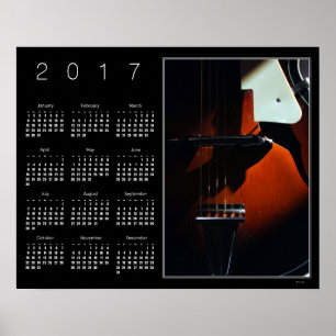 Póster de calendario Cuando mi guitarra duerme sua