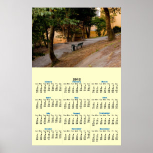 Póster de calendario de banco 2012