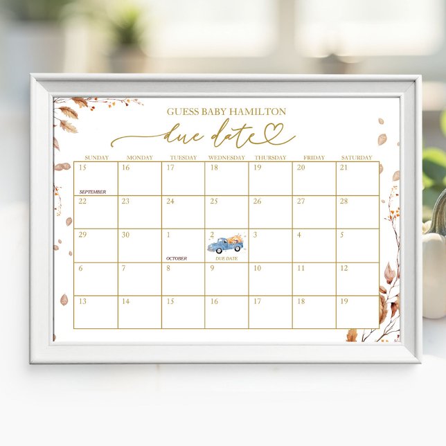 Póster de calendario de fecha de parto para baby s (Subido por el creador)