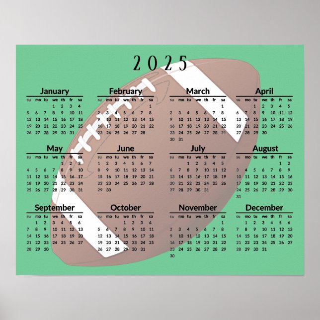Póster de calendario de fútbol 2025 (Frente)