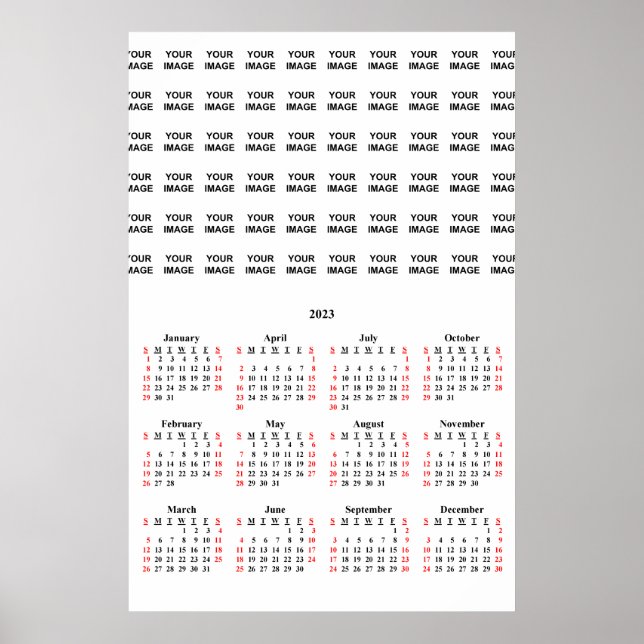 Póster de calendario personalizado 2023 Crea el tu (Frente)