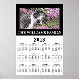 Póster de calendario personalizado de tu foto favo