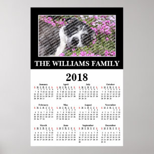 Póster de calendario personalizado de tu foto favo