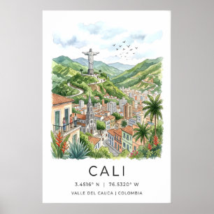 Póster de Cali Colombia - Ciudad capital de la sal