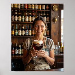 Póster de Calidez y Bienvenida de Taberna Belga