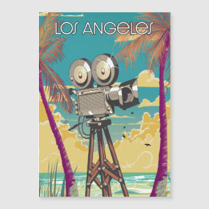 Póster de cámara de cine de Los Ángeles