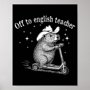 Póster De camino a Englieacher Ardilla divertida de Engli