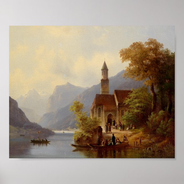 Póster De camino a la misa dominical (Frente)