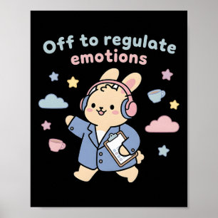 Póster De camino a regular emociones divertido conejo Sco