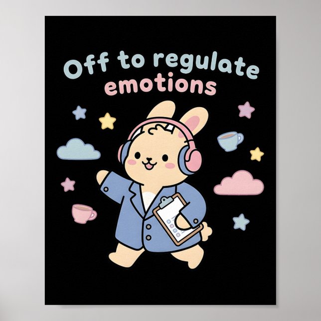 Póster De camino a regular emociones divertido conejo Sco (Frente)