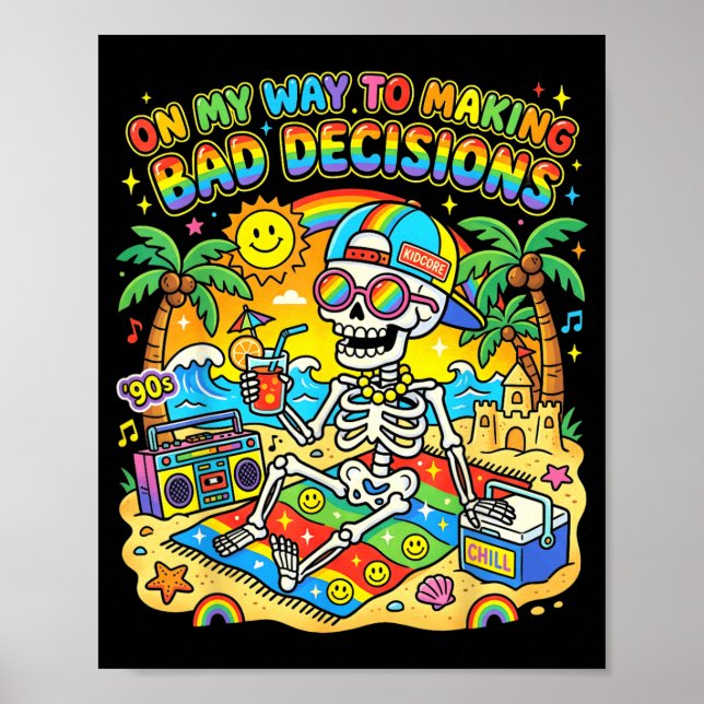 Póster De Camino a Tomar Malas Decisiones (Frente)