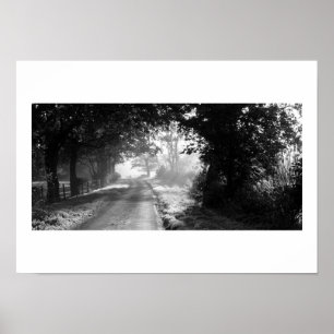 Póster de camino rural en Cheshire