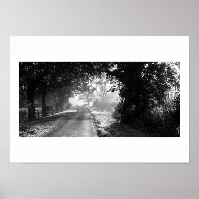 Póster de camino rural en Cheshire (Frente)