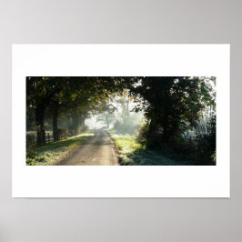 Póster de camino rural en Cheshire